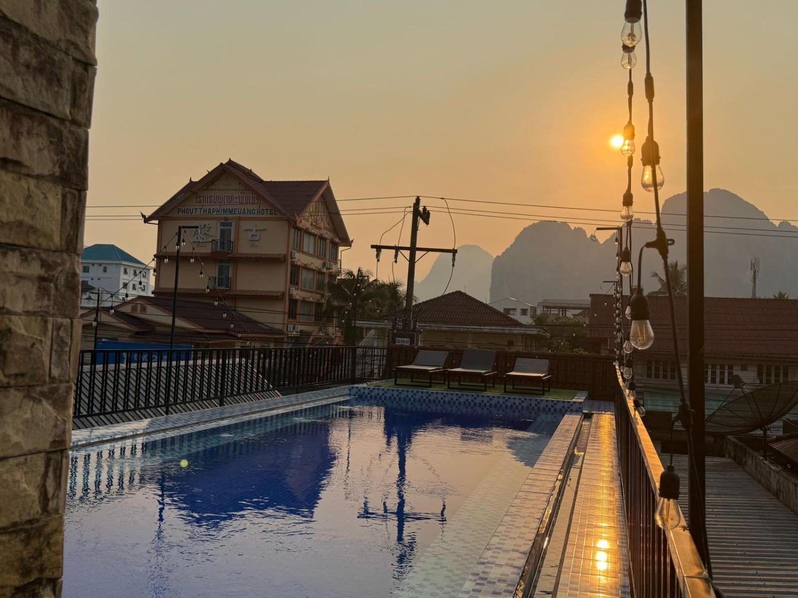 A P S Moutain View Hotel Vang Vieng Exteriér fotografie
